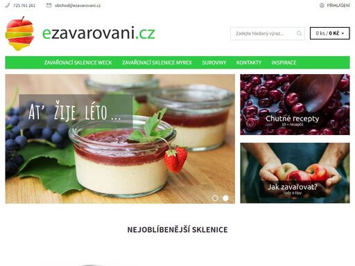 vyberte si v našem e-shopu ezavařování elegantní, praktické a víceúčelové zavařovací sklenice weck z několika dostupných modelů.