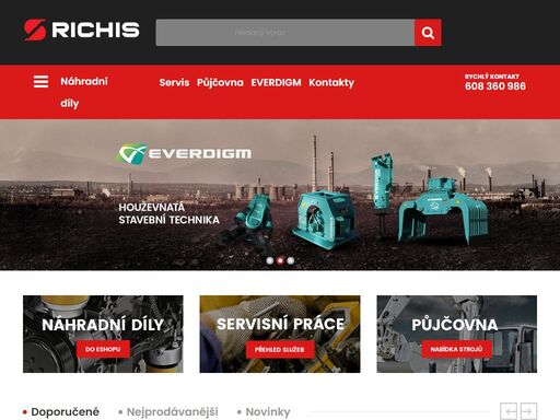 náhradní díly, servis, půjčovna a bazar stavebních strojů a techniky značek jcb, takeuchi, komatsu a dalších 
