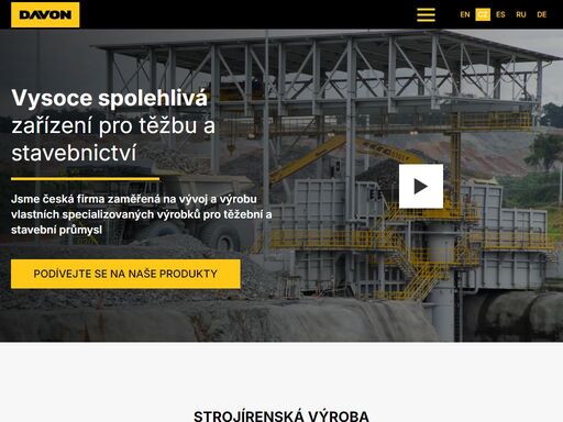 spolehlivá zařízení pro těžbu a stavebnictví. česká firma zaměřená na vývoj a výrobu specializovaných výrobků pro těžební a stavební průmysl