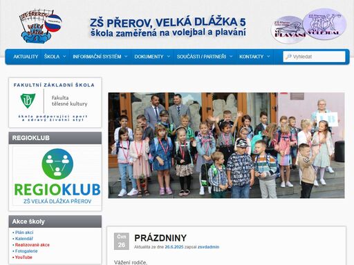 vítejte na stránkách zš přerov na ulici velká dlážka 5. škola zaměřená na volejbal a plavání |zsvd.cz