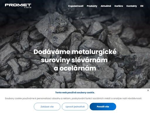 promet czech je dceřinou obchodní společností zabývajíci se dodávkami metalurgických surovin pro slévarny a ocelárny převažne v zemích evropské unie a balkánu.