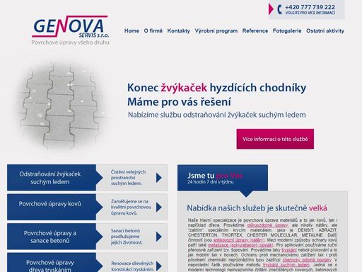 genova - servis s.r.o., tryskání, metalizace, densit, abrazit, molecular