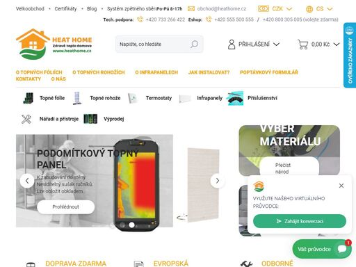 topné fólie a topné rohože. ušetřete na energiích s našim podlahovým topením. efektivní podlahové topení. zónová regulace. dlouhá záruka. vhodné pro novostavby i rekonstrukce. eshop. materiál skladem.