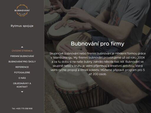 pořádáme firemní bubnování a skupinové bubnování po celé české republice.