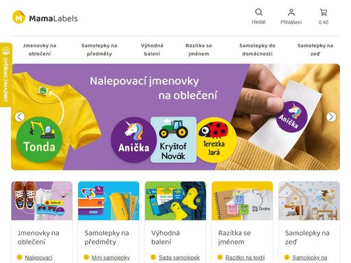 samolepky se jménem na dětské věci ? jmenovky na dětské oblečení, boty, školní potřeby, hračky ? samolepky & nažehlovačky ? odolné a voděodolné ? mama labels