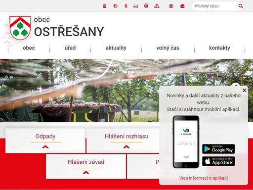 oficiální stránky obce ostřešany