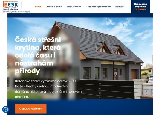 jsme český výrobce betonové střešní krytiny. na střešní krytinu besk poskytujeme 30letou záruku. naše krytiny vydrží i pro 3 generace. vsaďte na kvalitu.