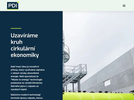 objevte pokročilou technologii zplyňování odpadu od pdi a.s. přeměňujeme nerecyklovatelný odpad na čistý syntézní plyn bez emisí. podpořte cirkulární ekonomiku a udržitelnou energetiku s námi.