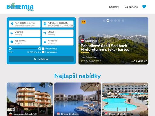 stránky budějovické cestovní agentury bohemia travel - milena petrovičová