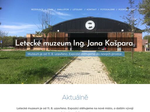 letecké muzeum je od 11. 8. uzavřeno. expozici stěhujeme na nové místo, o dalším vývoji vás budeme informovat.