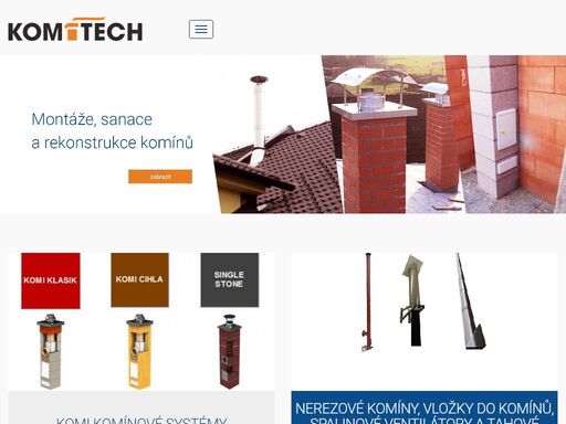 komitech je specialista na komíny a další produkty spojené s komínovou technikou.