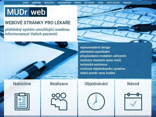 specializujeme se na tvorbu webových stránek pro lékaře a lékařské ordinace. nabízíme vlastní objednávací systém.