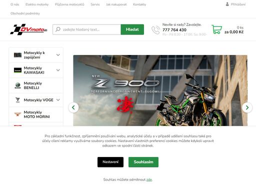 prodej motocyklů kawasaki, benelli, voge, peugeot, f.b mondial, sym, keeway, kentoya 