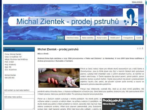 prodej pstruhů peklo, prodej pstruhů rychnov nad kněžnou, prodej pstruhů pardubický kraj, michal zientek - prodej pstruhů