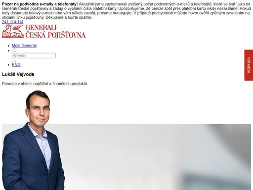 zjistěte kontakt na pojišťovacího poradce i přehled služeb, které vám může nabídnout.