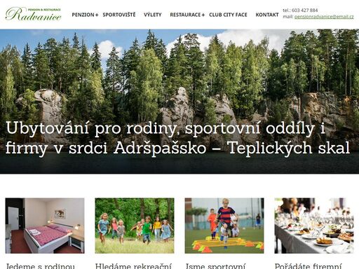 penzion radvanice poskytuje ubytování a restaurační služby v srdci adršpašsko - teplických skal