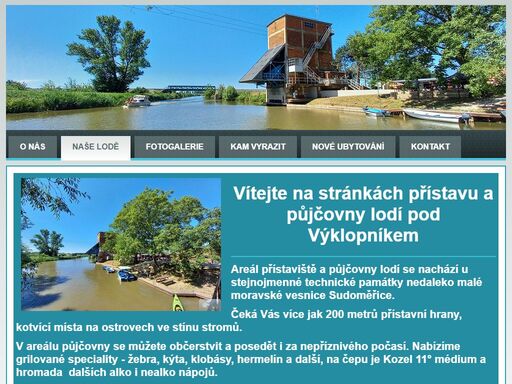 půjčovna a pronájem hausbótů a obytných kajutových lodí technická památka na baťovém kanále