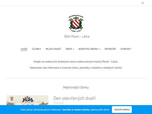 vítejte na webových stránkách sboru dobrovolných hasičů plzeň - litice.