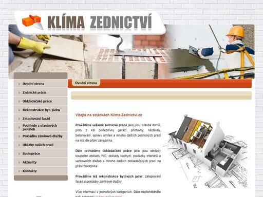 provádíme zednické práce, obkladačské práce, rekonstrukce bytového jádra, zeteplování fasád, pokládka dlažby. petr klíma - týnec nad sázavou, benešov.