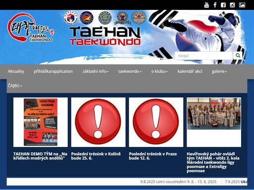 taehan taekwondo wt - oficiální stránky klubu