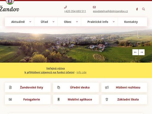 oficiální stránky obce dolní žandov