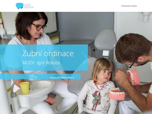 dentista mddr. igor rokyta. informativnă­ webovăˇ prezentace zubaĺ™e igora rokyty poskytuje detailnă­ informace o provozovană© zubnă­ ordinaci, podporovană˝ch pojiĺˇĺąovnăˇch a mnoho dalĺˇă­ch relevantnă­ch informacă­.