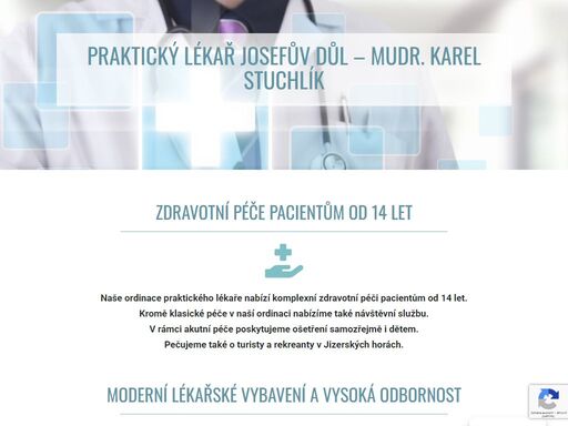 hledáte praktického lékaře ve městě josefův důl nebo tanvald? praktický lékař mudr. karel stuchlík poskytuje všeobecnou lékařskou péči.