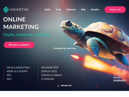 nabízíme komplexní služby v oblasti online marketingu. tvoříme promyšlené výdělečné weby a e-shopy, realizujeme seo, e-mail marketing, ppc, marketing pro sociální sítě. najdete nás v příbrami a v praze na smíchově.
