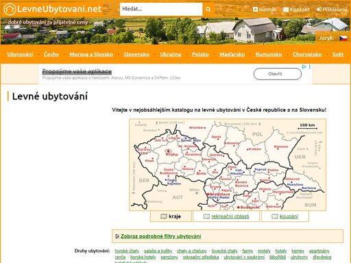 přes 2.000 nabídek na levné ubytování v čr, sr a okolních zemích. přímé kontakty, konkrétní ceny, přesné gps souřadnice, recenze ubytování. většinou do 250 kč/os/noc.