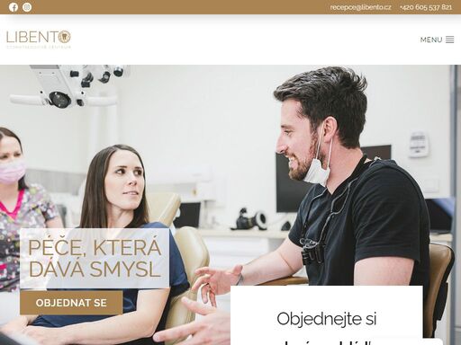 libento stomatologie olomouc - vstupní dentální vyšetření, ošetření kanálků, zubní hygiena, záchovná a protetická stomatologie zubů. zubař olomouc.