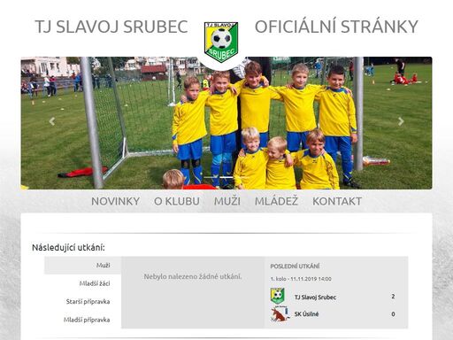 oficiální stránky fotbalové klubu tj slavoj srubec