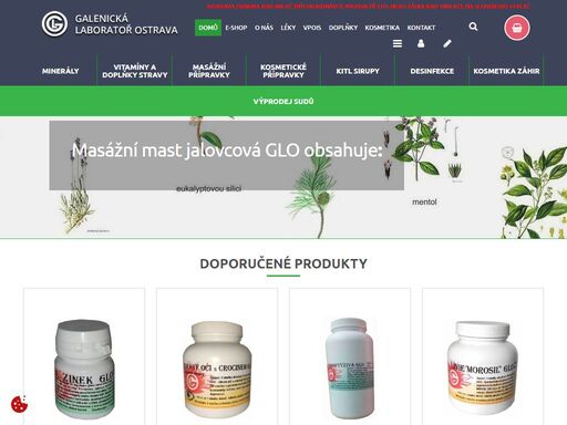 galenická laboratoř ostrava - jsme tradiční český výrobce léčiv a potravinových doplňků již od roku 1930! vyberte si z naší nabídky vitámínů a doplňků stravy.

