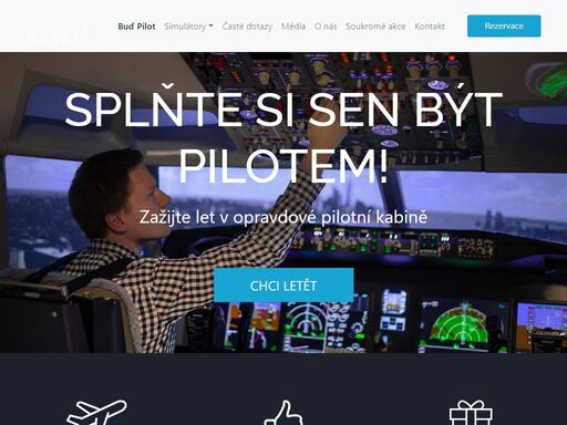splňte si sen být pilotem v našich simulátorech a zjistěte, co zažívají piloti při vzletu, přistání i krizových situacích!