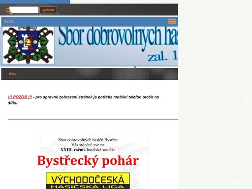 sbor dobrovolných hasičů bystřec, okres ústí nad orlicí