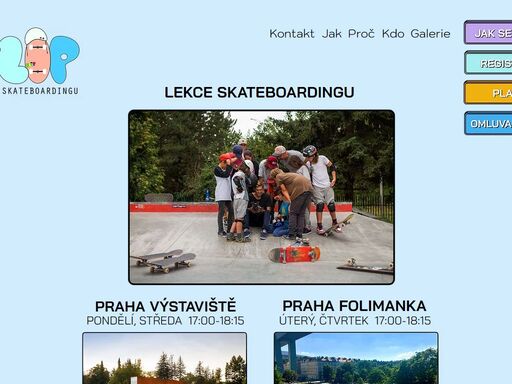 lekce skateboardingu vedené profesionálními trenéry. škola skateboardingu flip je pro všechny věkové kategorie.
