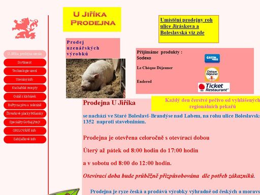 česká prodejna uzenin, jen ryze české kvalitní a chutné výrobky 