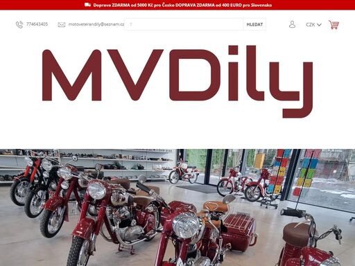 prodej a výroba náhradních dílů na motocykly jawa, čz, stadion, velorex, tatran, manet, jawetta, babetta, pav, simson