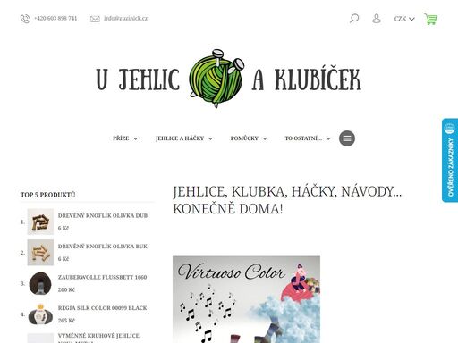 jehlice, klubka, háčky, návody... konečně doma!.  
 
    
      
 
aktuality:

průvodce nakupováním najdete tady
objednávky na zboží od knit pro, které není skladem budou k dodání v půlce ledna, objednávka odchází 10.1. 2025
jak funguje systém zákaznických slev se dozvíte zde
likviduji skladové zásoby kvůli…