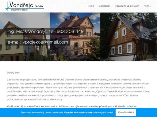 zabýváme se projektovou činností různých druhů (rodinné domy, podnikatelské objekty, občanská výstavba, čistírny odpadních vod (septik s filtrem. apod.), vyřízení povolení na zalesnění a další). zajišťujeme kompletní projekt včetně vyřízení příslušného stavebního povolení. naše návrhy si můžete prohlédnout v referencích. oblast našeho působení je...
