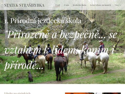 vítejte na stránkách 1. přírodní jezdecké školy statek straširybka