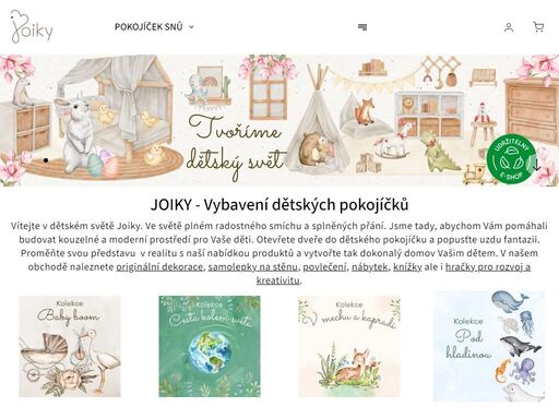 nabízíme vybavení a doplňky do dětských pokojíčků v moderním a originálním designu ??. produkty jsou rozdělené do tematikých kolekcí. ???????????
vítejte v dětském světě joiky.