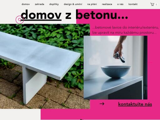 conqic dělá unikátní betonový nábytek, bytové dekorace a vlastně vše co si dovedete představit a vše z betonu.
jsme unikát v česku a dalších zemích.
podívejte se na náš web a udělejte si představu.
www.conqic.cz