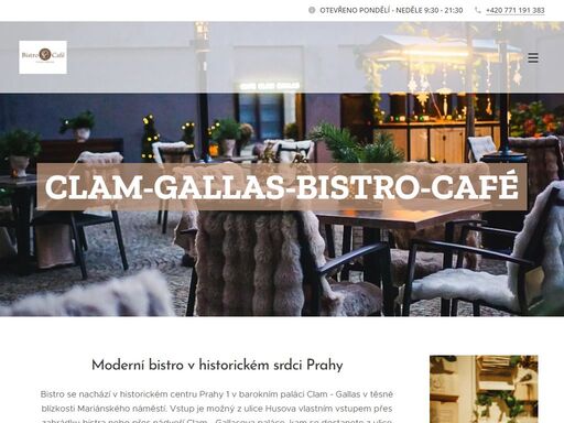 moderní bistro v historickém srdci prahy
