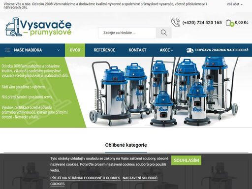průmyslové vysavače