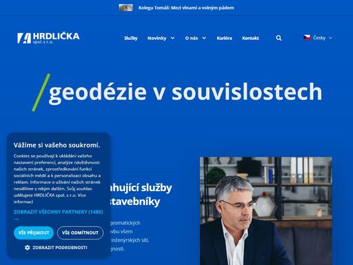 hrdlička spol. s r.o. je česká společnost nabízející komplexní služby v oblasti geodézie a geoinformatiky pro odbornou i širokou veřejnost, státní i soukromé podniky a státní i veřejnou správu.