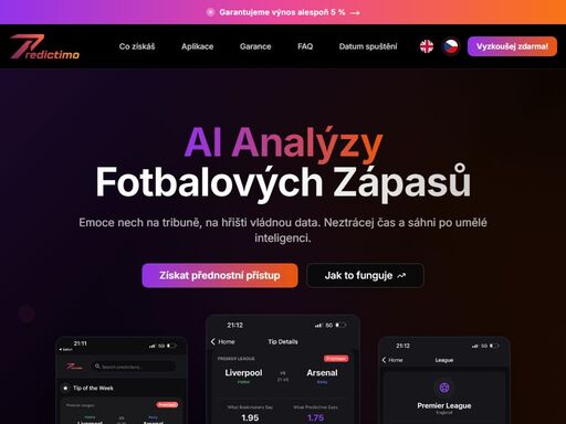 pokročilé fotbalové predikce a analýzy poháněné technologií umělé inteligence