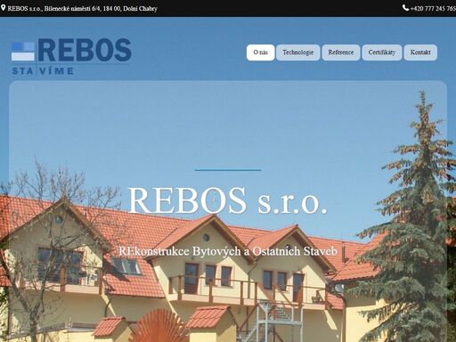 rebos s.r.o. rekonstrukce a výstavby domů a bytových staveb
