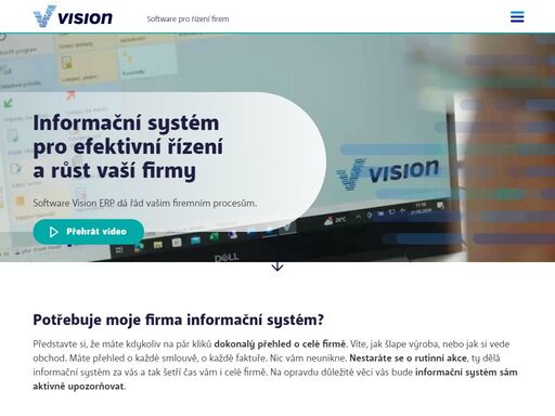 vision erp je informační systém pro řízení firem, které chtějí růst a mít plnou kontrolu nad svými výrobními i obchodními procesy.