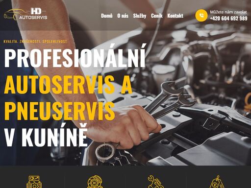 autoservis a pneuservis kunín – odborný servis, výměna pneumatik, diagnostika, klimatizace a další služby pro váš vůz.
