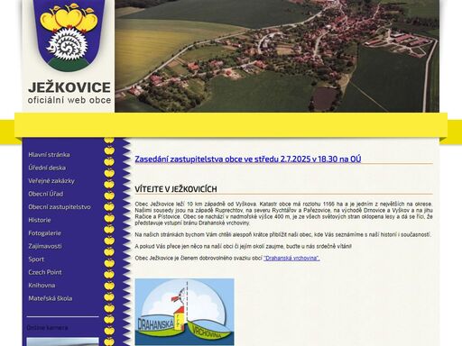 hlavní stránka - ježkovice